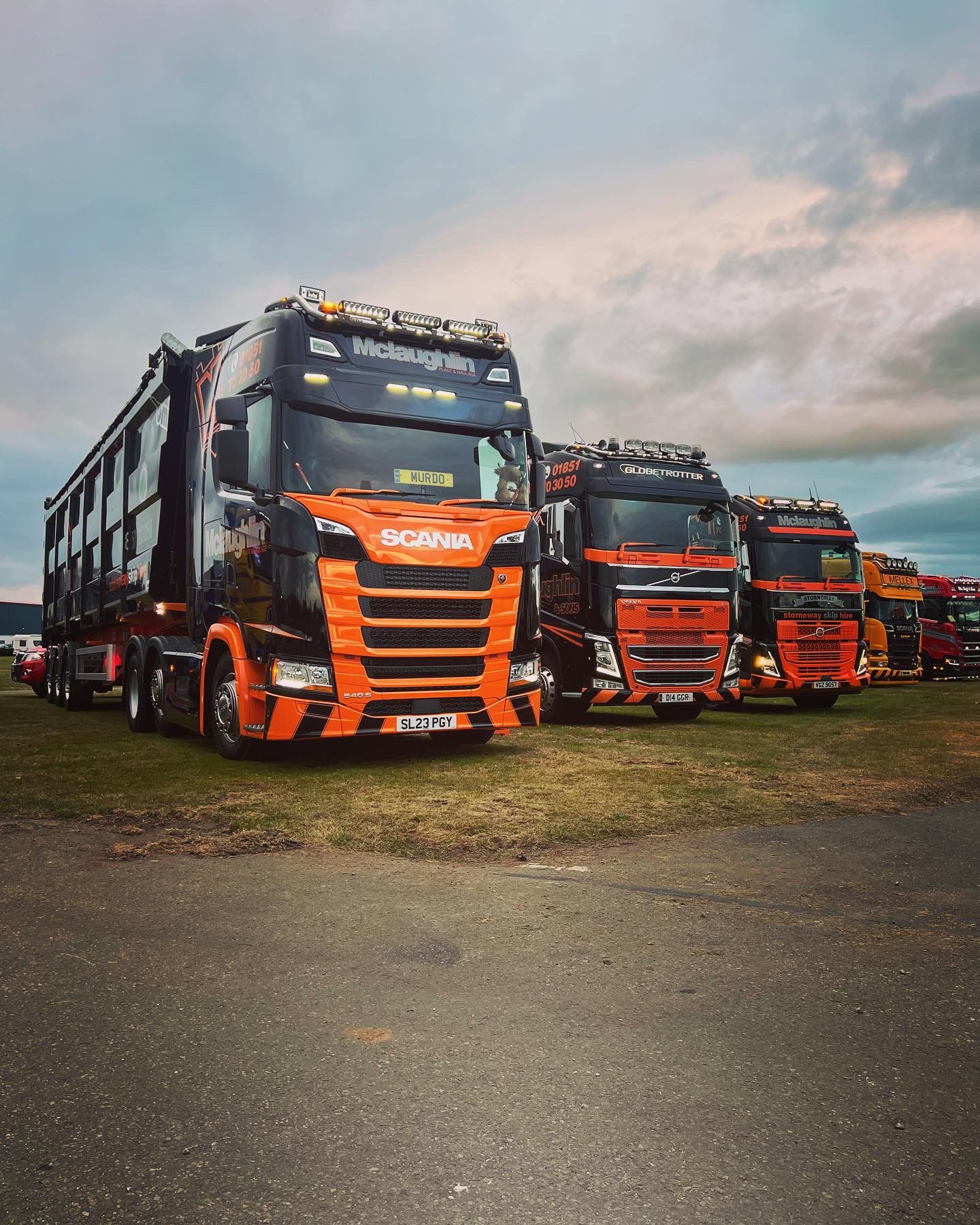 Haulage Lorries lined up